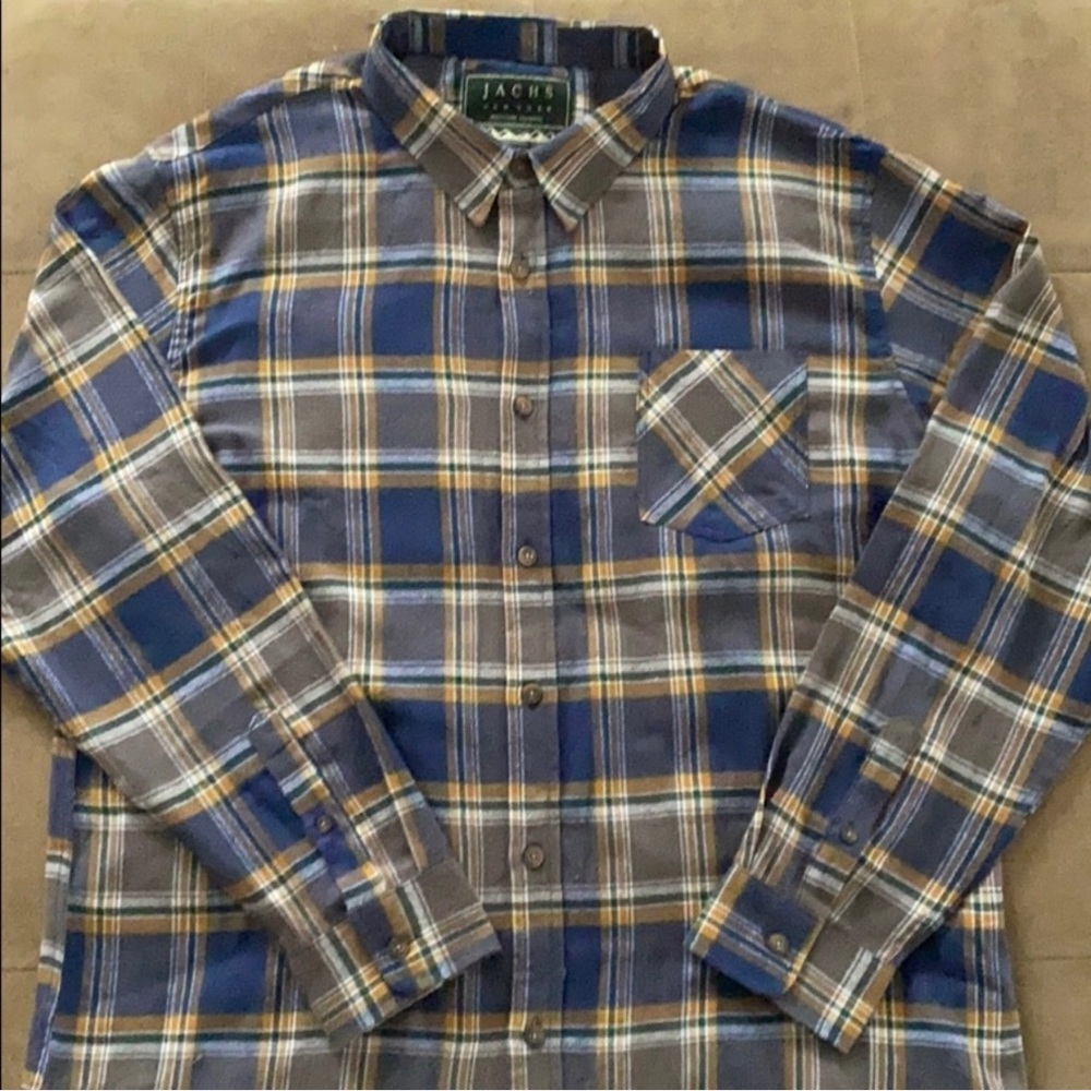 Jach’s New York Plaid Recycled Flannel Shirt Men’s Size XL